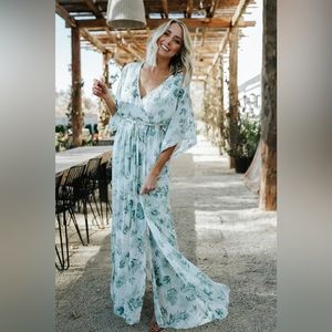 Baltic Born Kia Kimono Maxi Dress in Sage Floral
